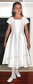 Dupion Silk first holy communion dress with pearl beading